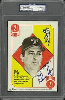 2015 Topps Nolan Ryan 1951 "Blue Back"-Style 5x7 Signed Card (#64/99) – PSA/DNA Authentic